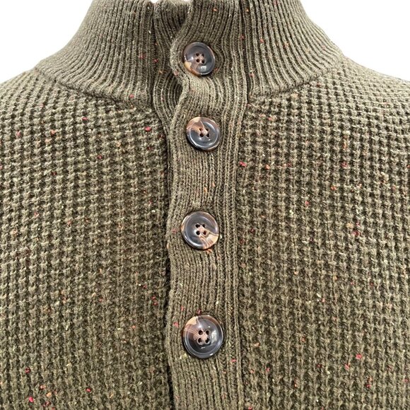 Alesbury Olive Waffle Knit Sweater Gorpcore Outdoors Grandpa Core Forestcore M - Picture 12 of 12